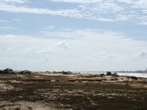 Première vue de Cabo sur les dunes